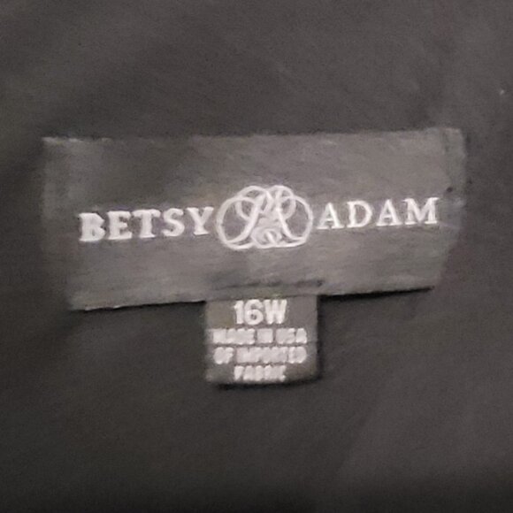 NEW - Betsy & Adam Black Ruffle Gown - Picture 5 of 6